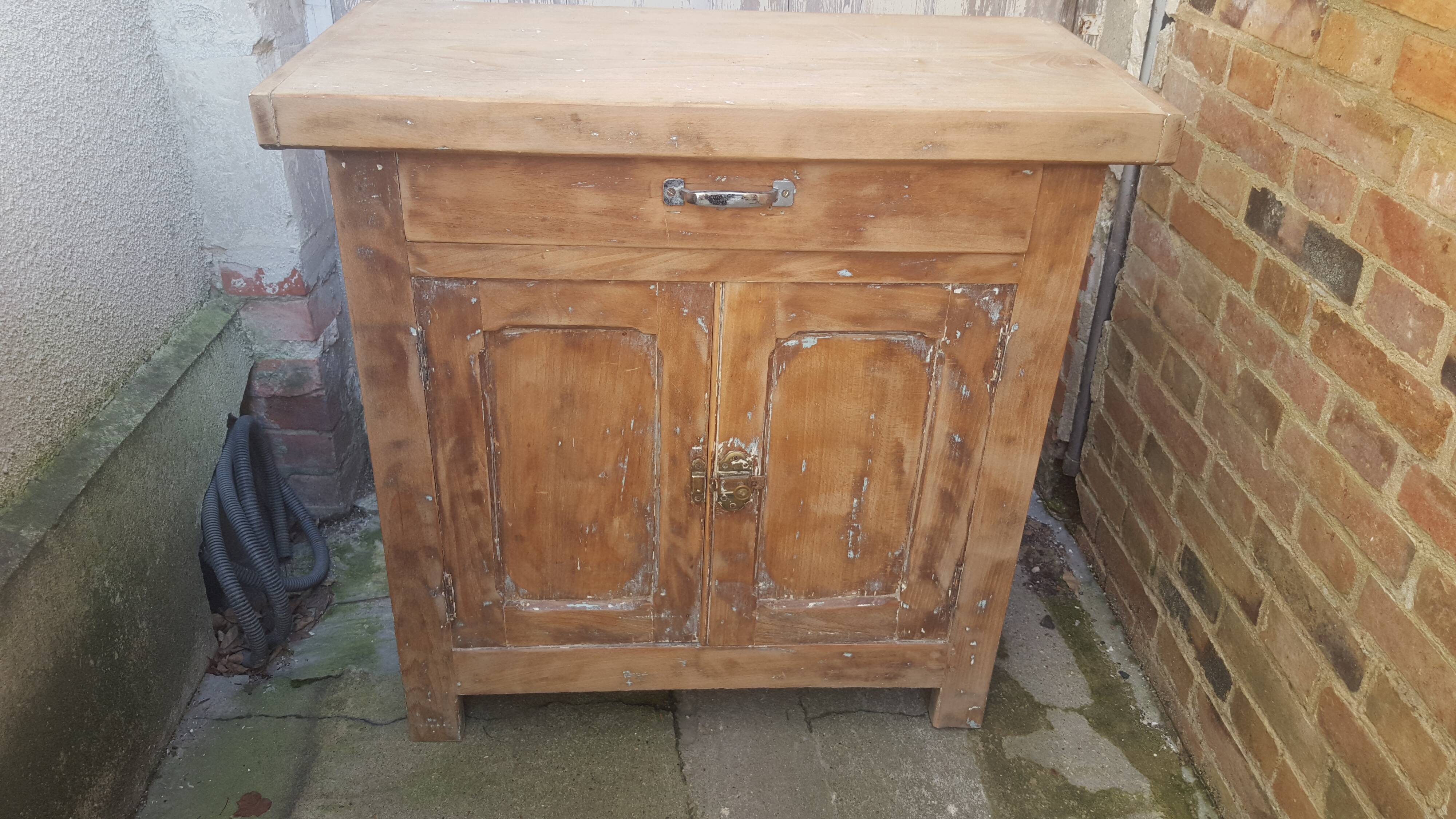 Parisian buffet billot natural patina