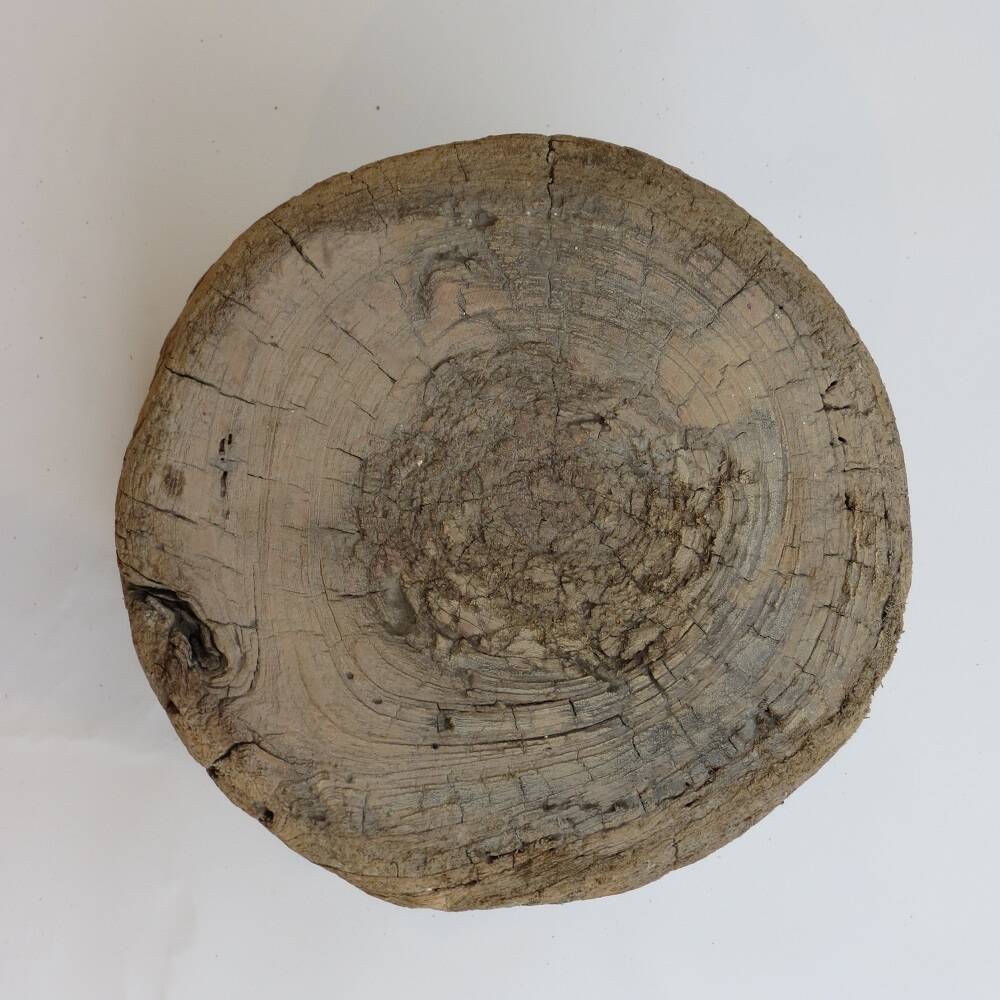 Antique Primitive Rustic African Mortar Stool Table