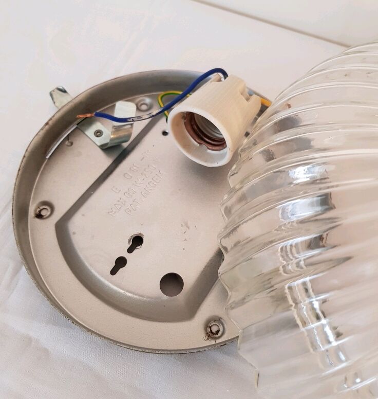 Glass ceiling lamp 60s