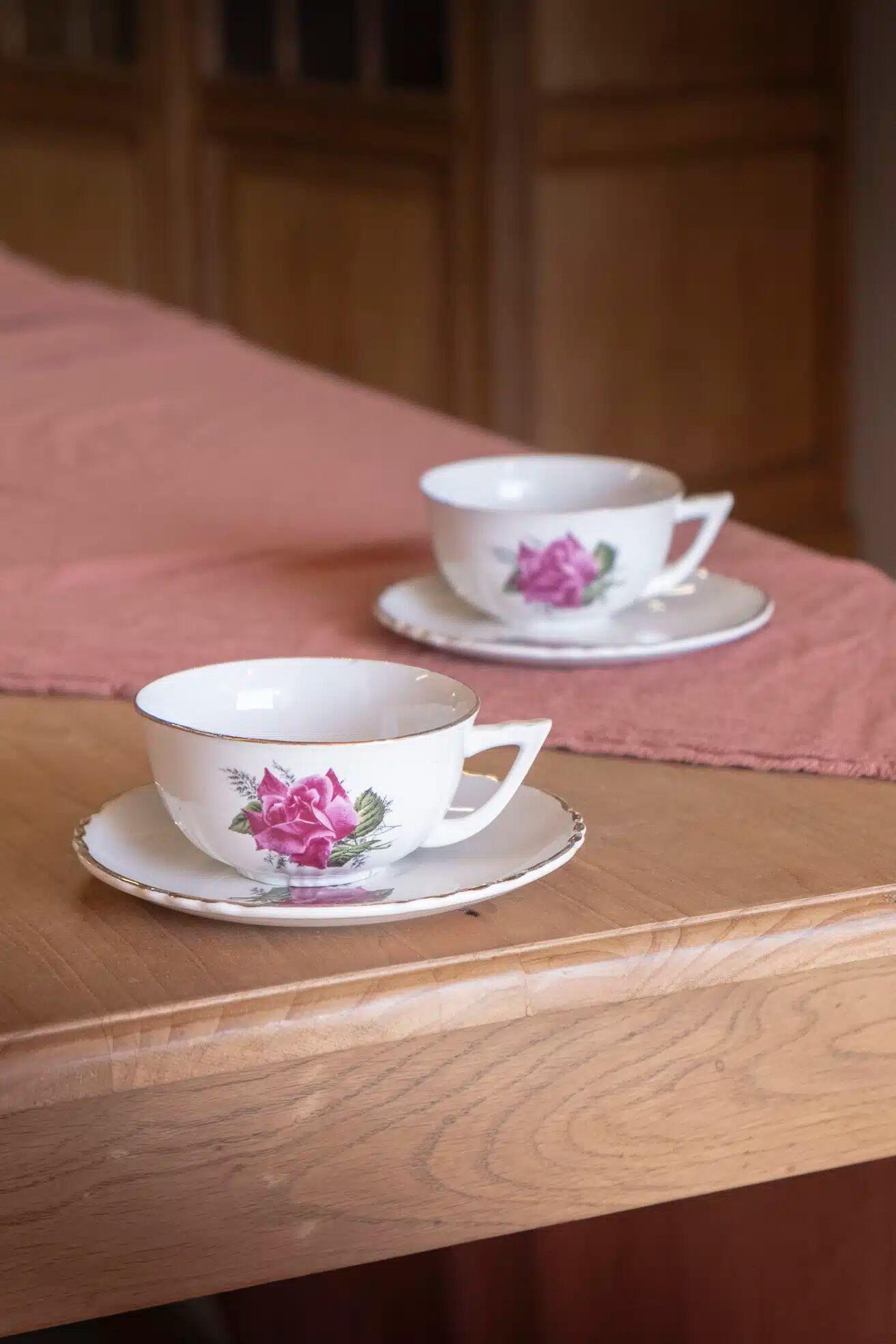 Lot de 2 tasses avec soucoupes « Roses »