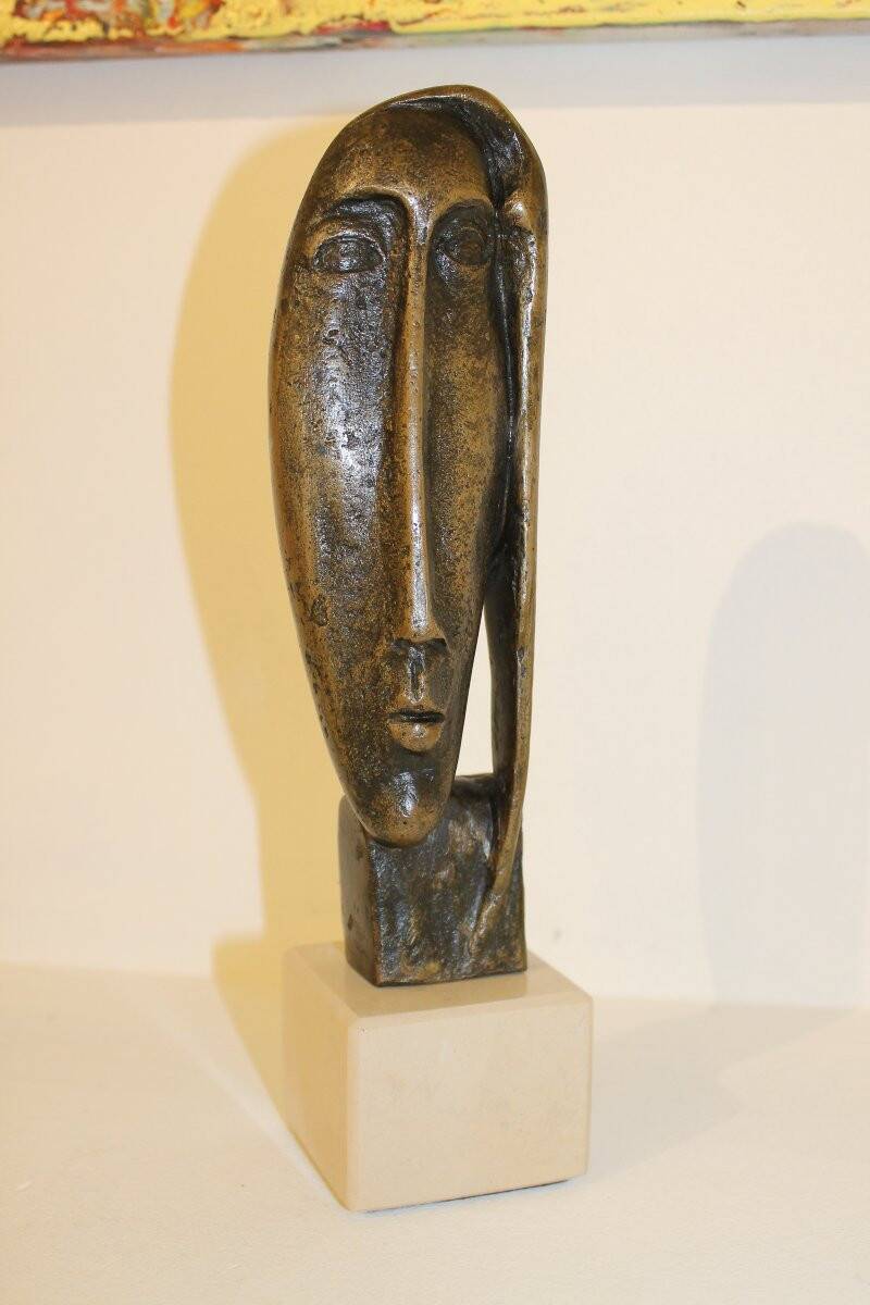 Bronze face sculpture by Giannetto Salotti, 1950s/1960s