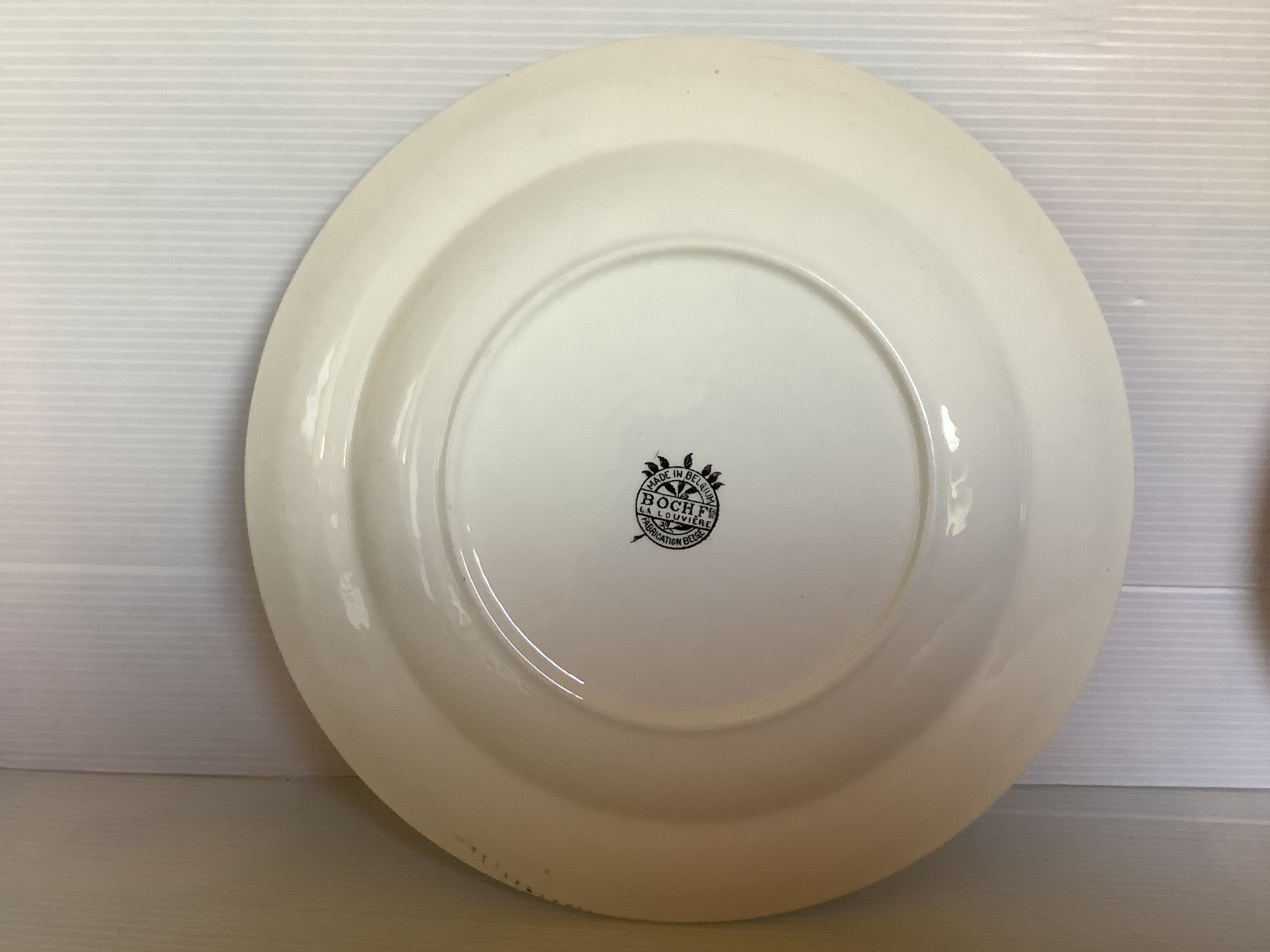 Pair plates Napoléon boch La Louvière Belgium