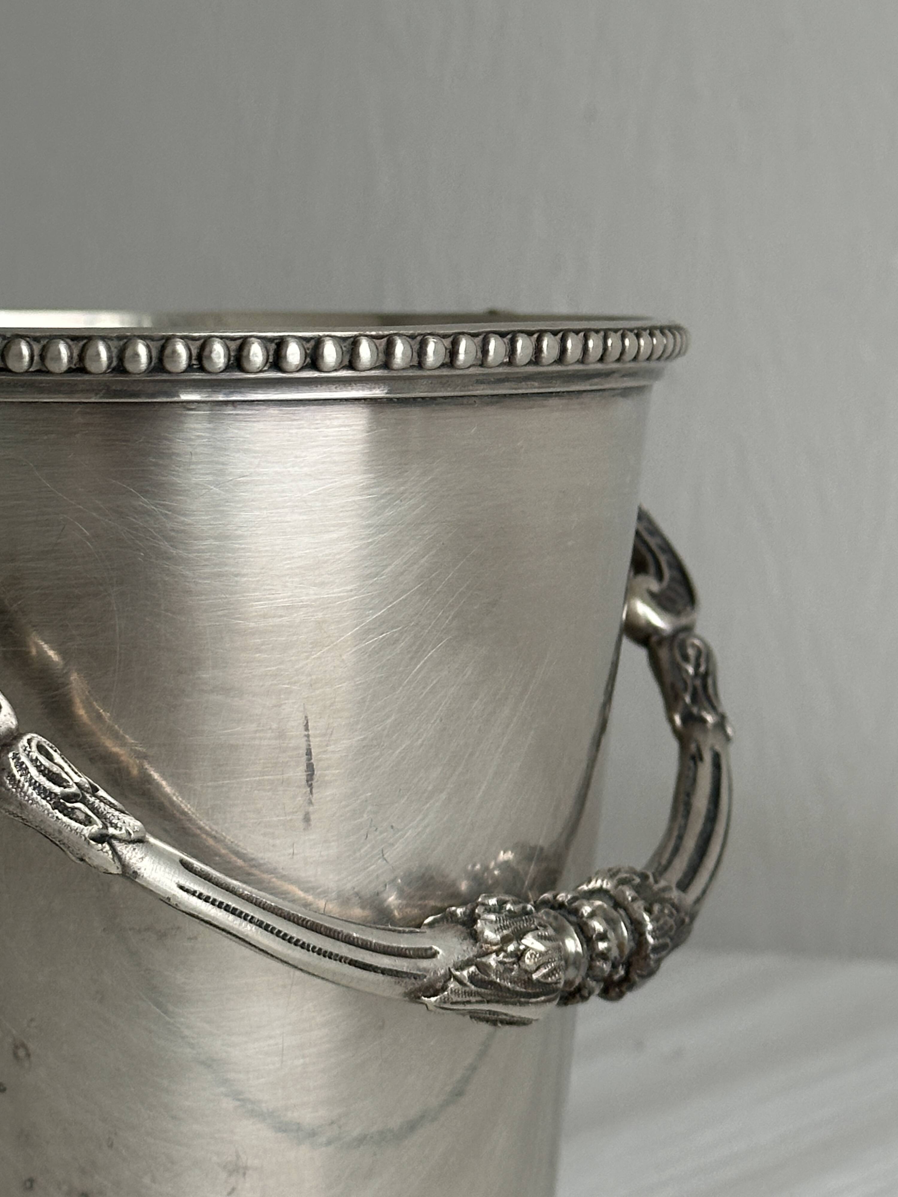 small silver-plated ice bucket