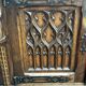Pair of Gothic style cabinets in dark oak from the 19th century.