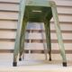 Tabouret vintage industriel en tôle