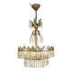 Chandelier - Hollywood Regency - gilded - crystal - 3rd quarter of the 20th