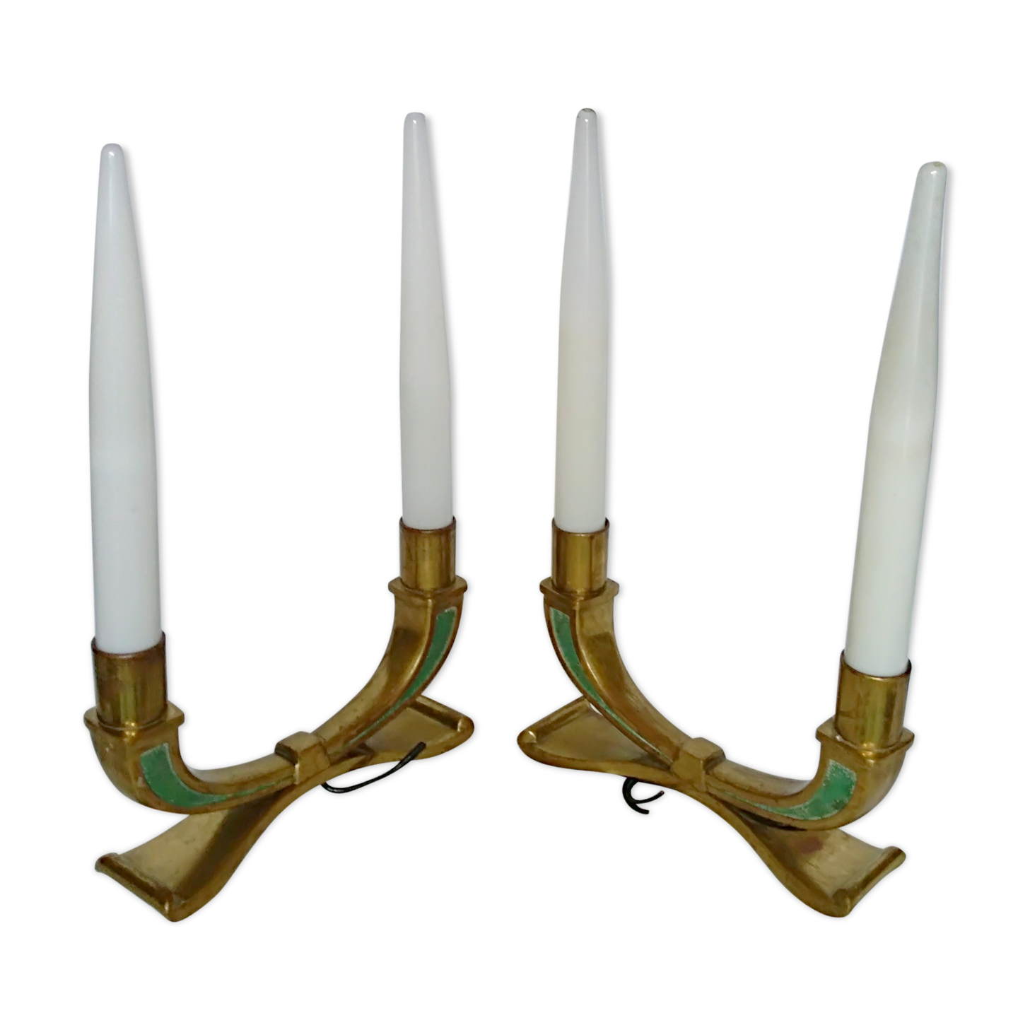 Pair of lamps candlestick  40s 50s