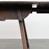 Antique Swiss extendable dining table made of oak from the mid-19th century