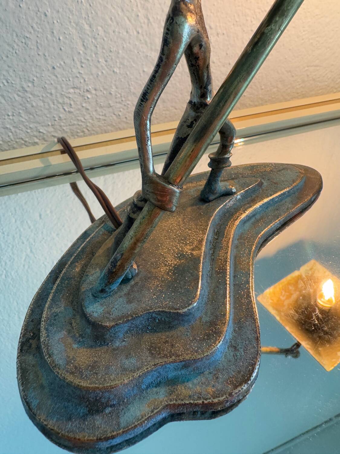 Hakuli bronze lamp from Israel, 1950s