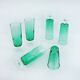 6 vintage mint green champagne flutes - Luminarc Arcoroc France