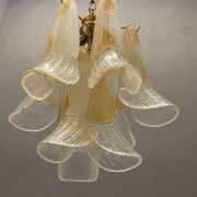 Suspension italienne en plumes de verre de Murano