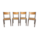 Série 4 chaises d'écoles Mullca
