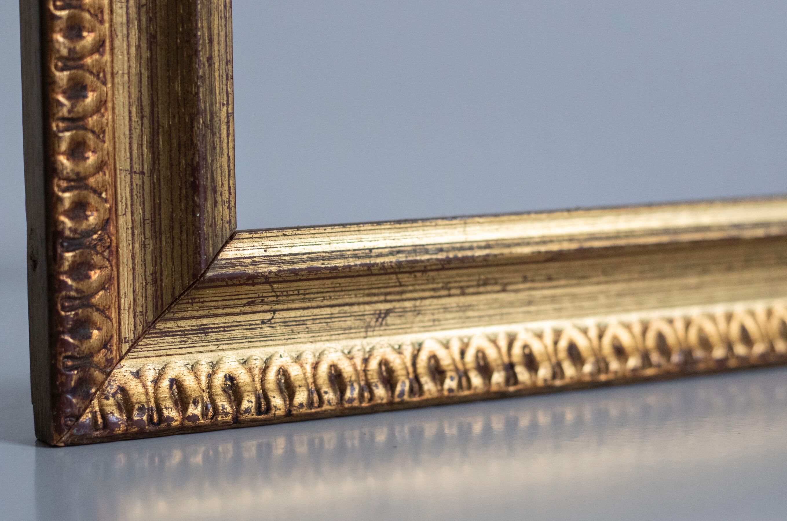 Old gilded wooden frame