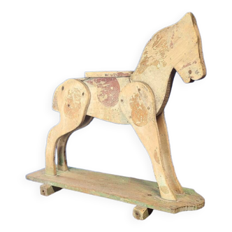 Old wooden horse toy