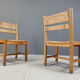 Ensemble de 5 chaises en bois de pin par GM Mobler, années 1960.