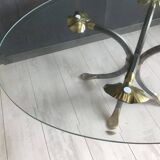 Coffee Table in Brass and Iron by Manfred Bredohl, Germany, 1970s