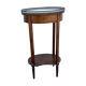 Four-legged oval gueridon with crotch or side table