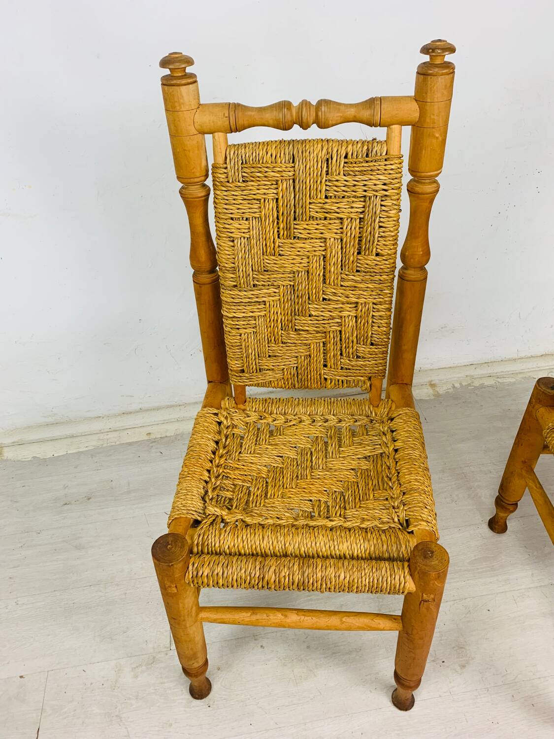 Wood and rope chair