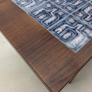 Table basse danoise en palissandre et céramique
