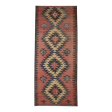 Vintage rugs wool kilim geometric rust carpet traditional flat-woven kilim rug