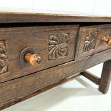 Brutalist antique Spanish coffee table