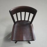 American office chair. Adjustable height 45 / 56 cm. Marked Rüegg Naegeli (Swiss)