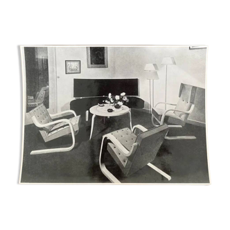 Original photo of interior, Bruno Matthson, Alvar Aalto, Stylclair, 1951