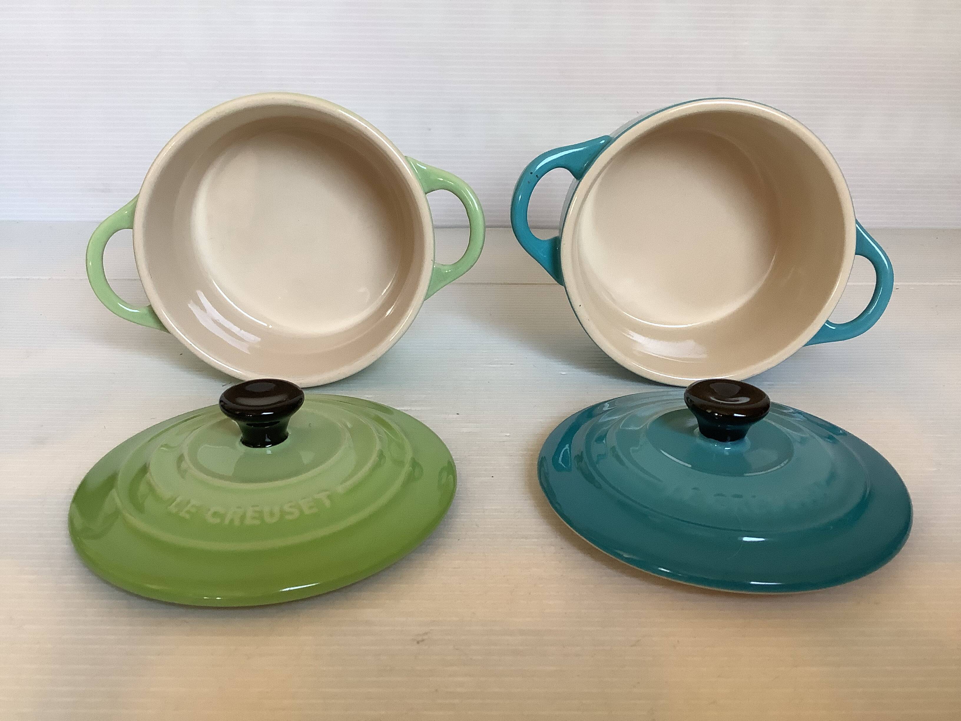 Four mini cocotte ramekins Le Creuset