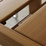 Extendable dining table in solid elm 1980 Regain