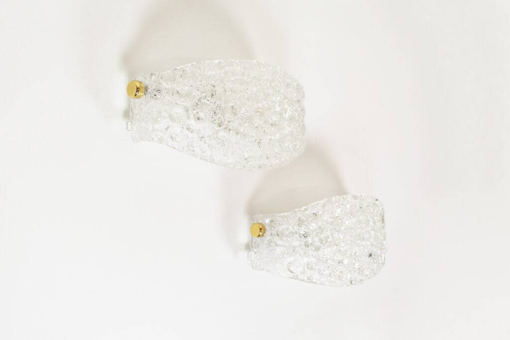 Pair of Murano glass 'bubble' sconces by Hillebrand