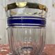 Bohemian crystal and brass vase
