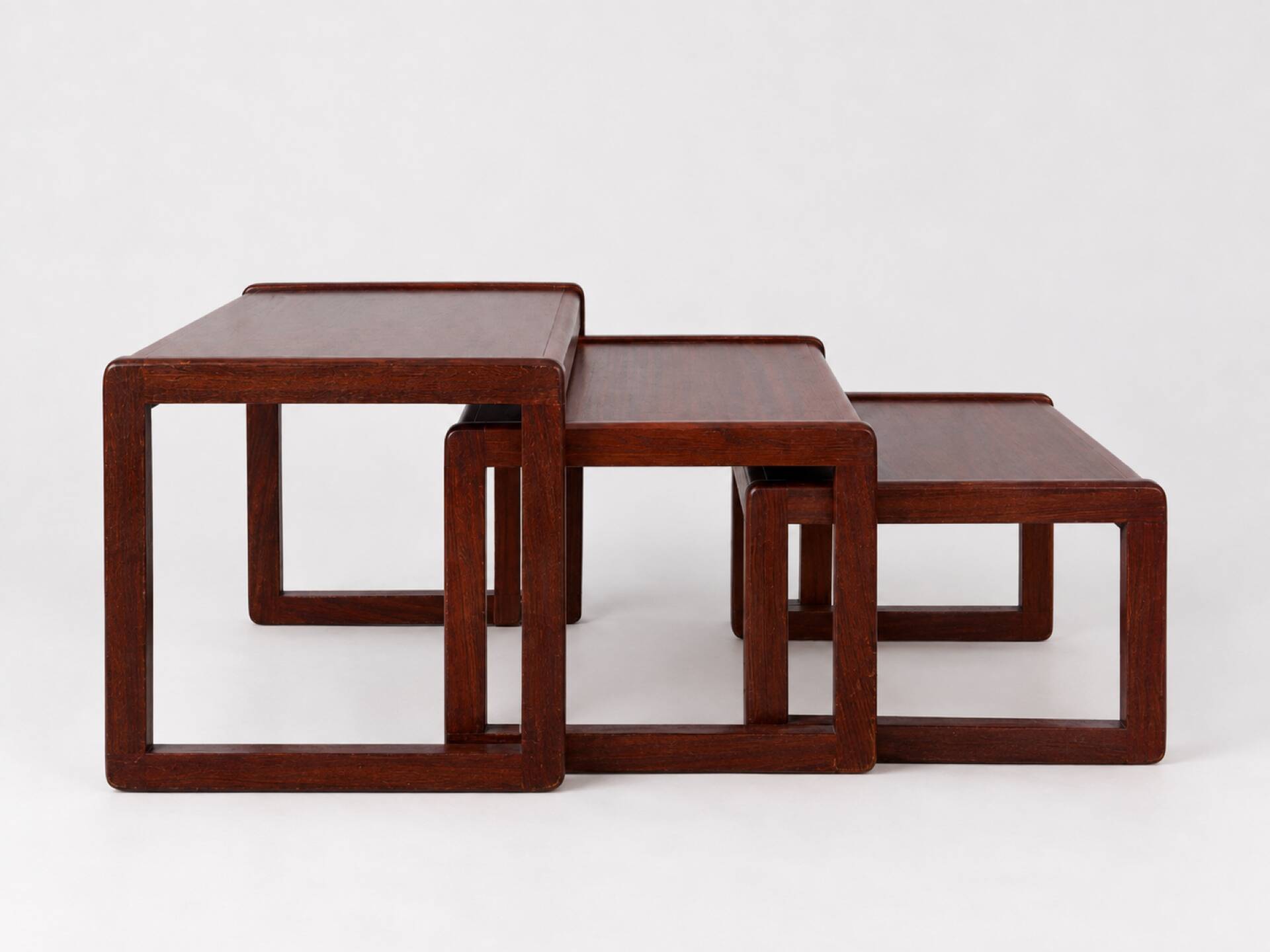 Nest of tables in teak from the 1960s.