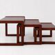 Nest of tables in teak from the 1960s.