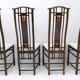 Quatre fauteuils de salle à manger italiens Giorgetti « Gallery », années 1980