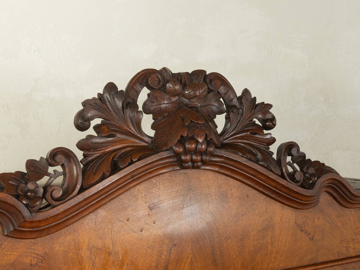 Antique Two-Door Cabinet with Carvings