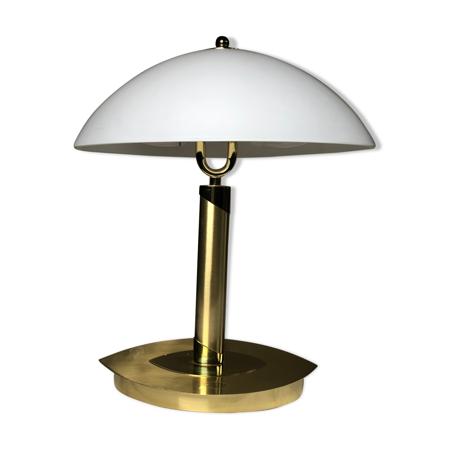 Brass lamp and opaline touch switch