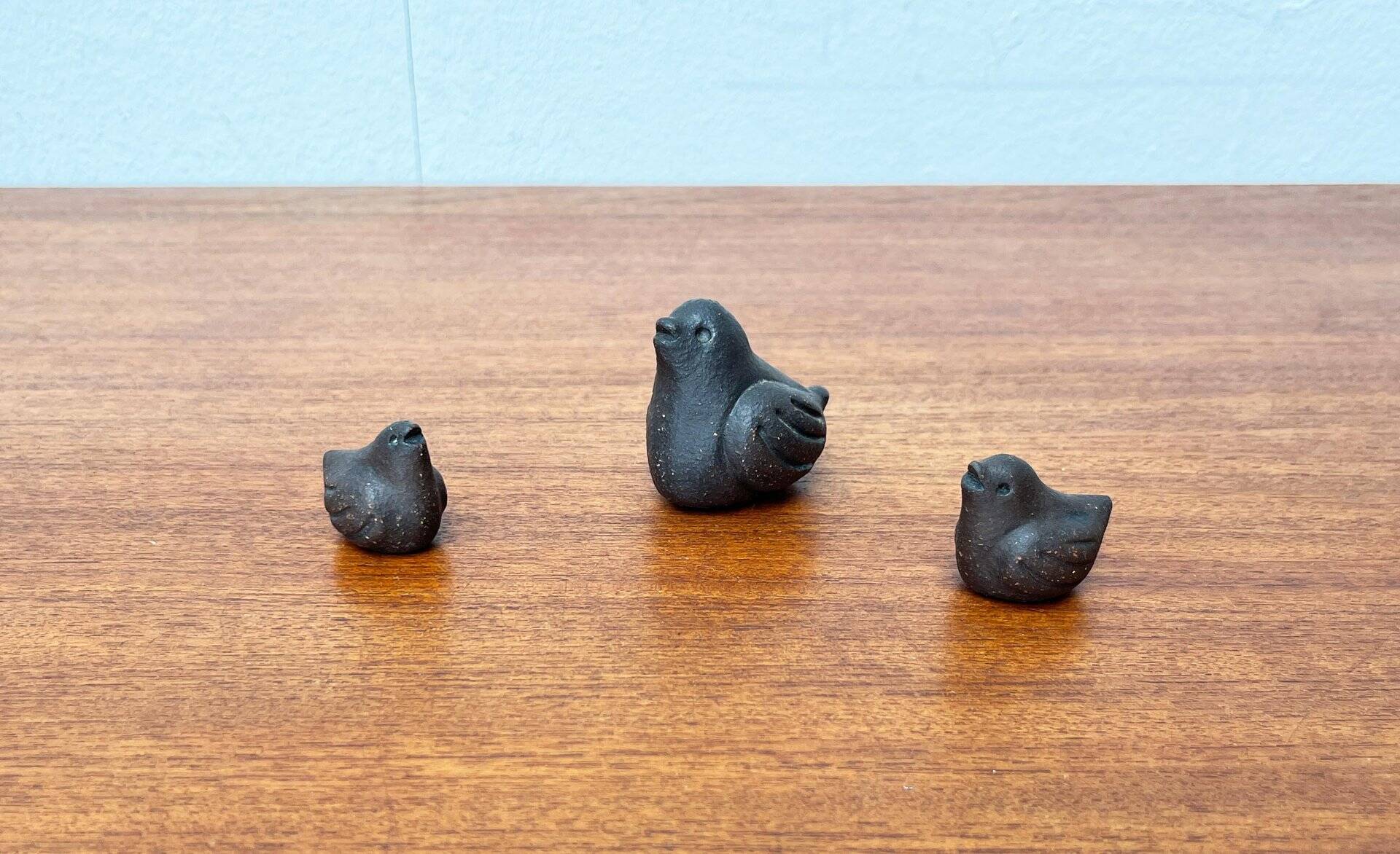 Ceramic bird figurines from the mid-century German studio by G. Schauneweg, Worpswede, 1960s, set of 3.