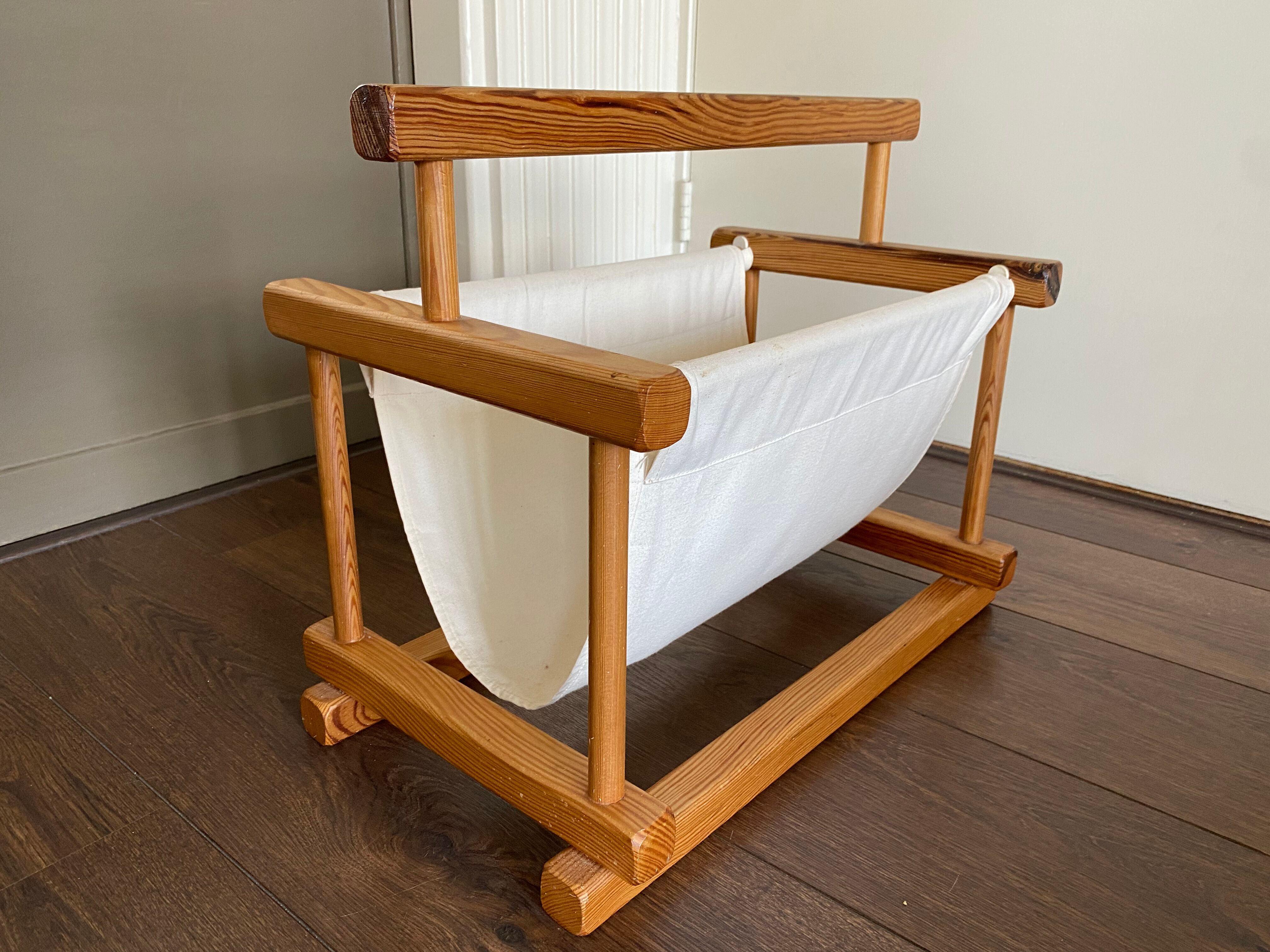 Vintage Scandinavian Sling Magazine Holder by Ate Van Apeldoorn, 1970s