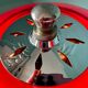 Lampe champignon rouge des années 1970