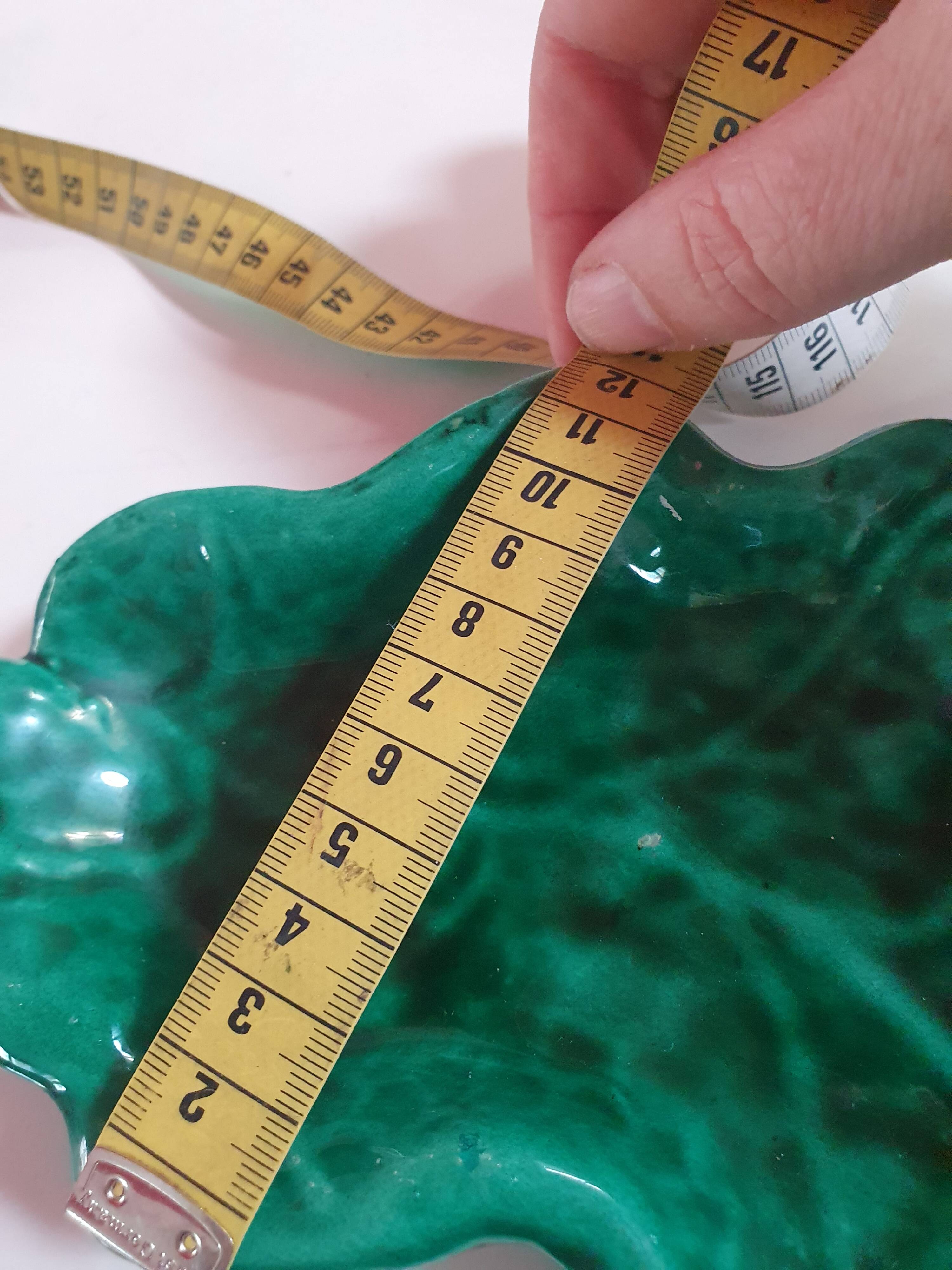 empty cup pocket leaf slip green ceramic vallauris made in france