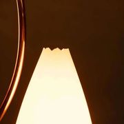 1950s Swedish mid-century suspension, vintage opaline lamp.