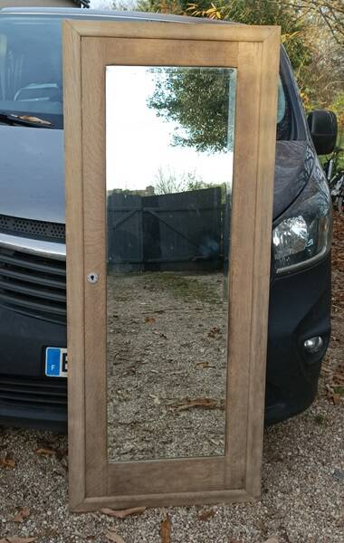 Beveled mirror door solid wood frame air-gummed cupboard