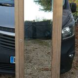 Beveled mirror door solid wood frame air-gummed cupboard