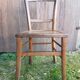 Old wooden bistro chair seat vintage relief drawing
