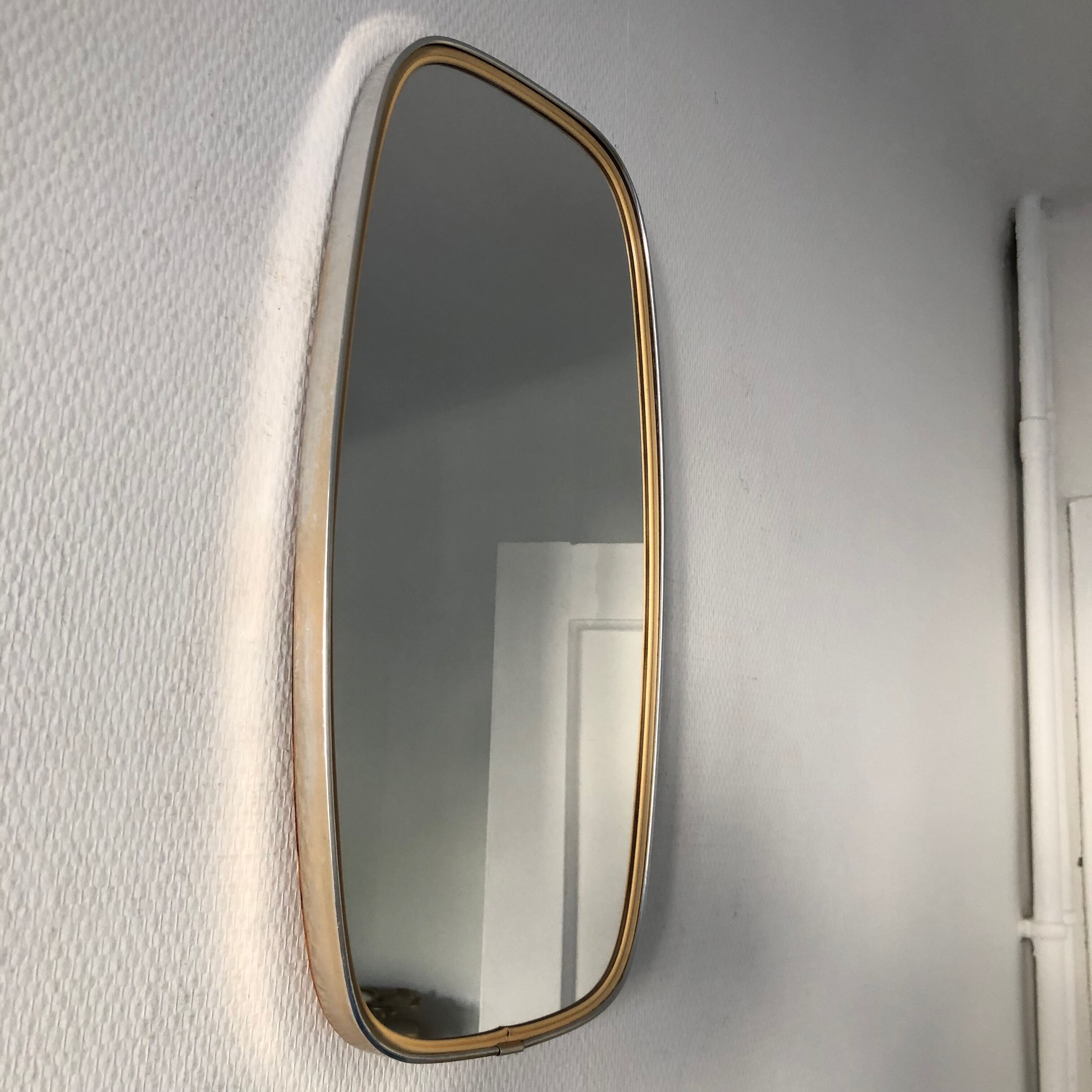 Mirror 46 x 24 cm vintage 1960