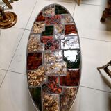 Vintage ceramic steel coffee table