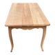 Table à manger de ferme chic extensible décapée en merisier massif Louis XV