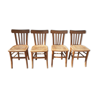 4 old bistro chairs