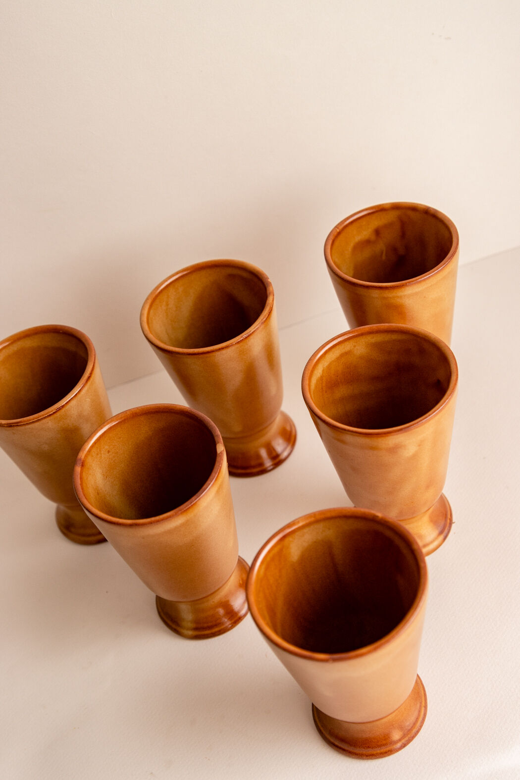 lot of 6 Mazagran terracotta