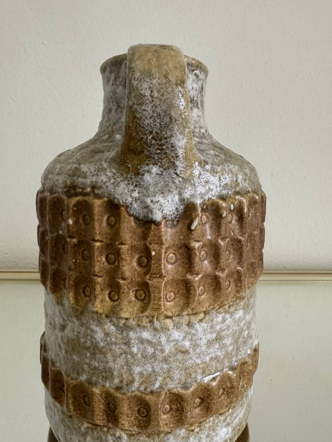 German ceramic vase with handles from the 60s